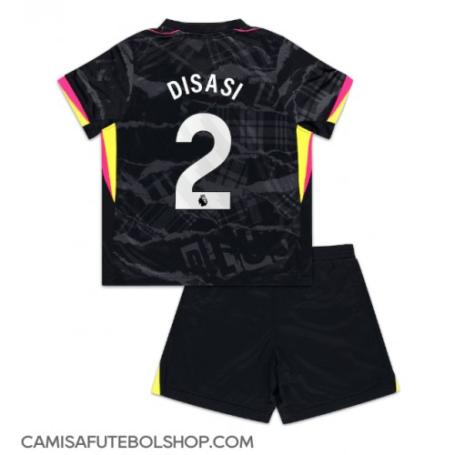 Camisa de time de futebol Chelsea Axel Disasi #2 Replicas 3º Equipamento Infantil 2024-25 Manga Curta (+ Calças curtas)